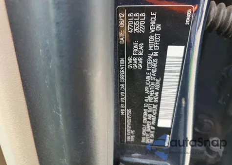 2013 Volvo S60 T5 from USA, damaged, VIN YV1612FH1D2177595